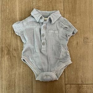 Me & Henry Collared Onesie